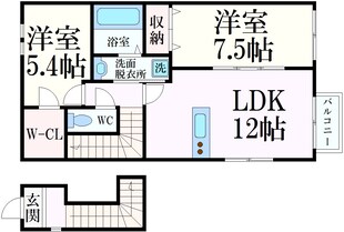 クロリス摩耶の物件間取画像